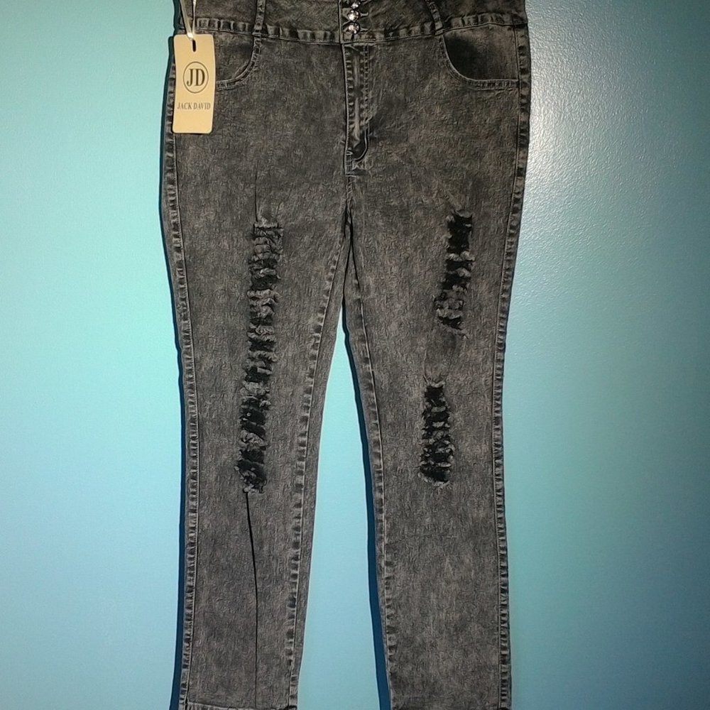 Jack David size 24 black jeans with tag.